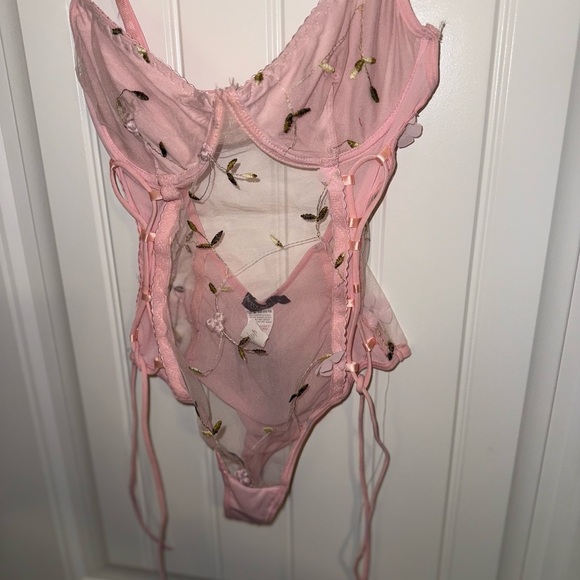 Nasty Gal Pink Sheer Lace Shapewear - Picture 2 of 12